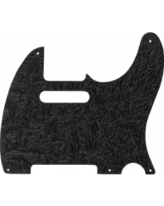 Genuine Fender Waylon Jennings Leather Tele/Telecaster Pickguard, Black