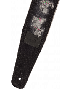 Genuine Fender x Wrangler Ripped Denim Guitar Strap, Black