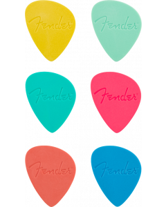 Genuine Fender Offset Guitar Picks, Multi-Color (Set of 6)