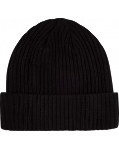 Genuine Fender Guitars Pick Patch Ribbed Beanie Hat, Black