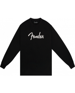 Fender Guitars Spaghetti Logo Long-Sleeve Tee T-Shirt, Black, S, Small