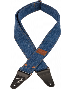 Fender x Wrangler Riveted Denim Guitar Strap, Indigo