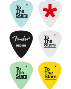 Genuine Fender Tom DeLonge 351-Shape Guitar Picks, Medium (6)