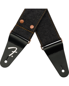 Fender x Wrangler Riveted Denim Guitar Strap, Black