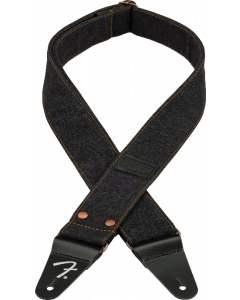 Fender x Wrangler Riveted Denim Guitar Strap, Black