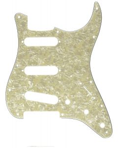 Genuine Fender Modern Standard 4-Ply Strat Pickguard - AGED WHITE MOTO PEARLOID