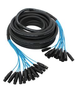 Elite Core 16 Channel 50' ft Fan-to-Fan Audio Cable XLR Stage Snake - PEX1650