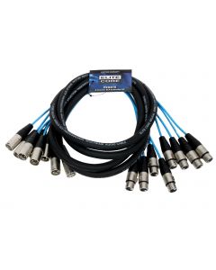 Elite Core 8 Channel 10' ft Fan-to-Fan Audio Cable XLR Stage Snake - PEX810