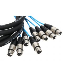 Elite Core 8 Channel 10' ft Fan-to-Fan Audio Cable XLR Stage Snake - PEX810