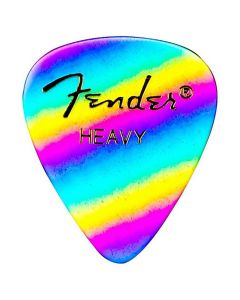 Fender 351 Premium Celluloid Guitar Picks - HEAVY, RAINBOW - 12-Pack (1 Dozen)