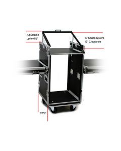 OSP PRO19 16-Space ATA Mixer Rack Road Tour Case with Standing Table Lids