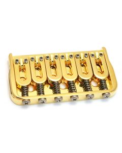 Hipshot 41060G 6-String Hardtail Fixed Electric Guitar Bridge .125" - GOLD