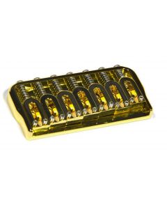 Hipshot 41070G 7-String Hardtail Fixed Electric Guitar Bridge .125" - GOLD