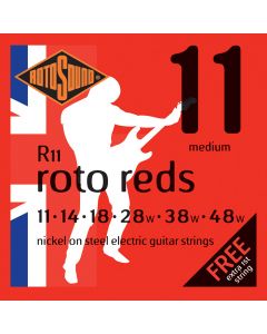 Rotosound R11 Roto Reds 6-String Electric Guitar Strings, 11-48