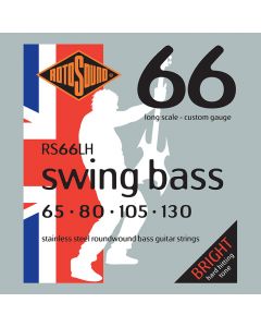 Rotosound RS66LH Drop Zone Long-Scale 4-String Swing Bass Strings, 65-130