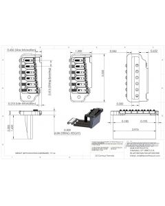 Hipshot 42100VC 2-Point Countour CHROME Tremolo Kit for Fender USA Stratocaster