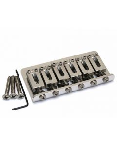 Hipshot 41200VSS Vintage Spacing 6-String Hardtail Bridge, Stainless Steel Chrome