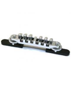 Genuine Gretsch SynchroSonic Adjustable Roller Guitar Bridge with Base - CHROME