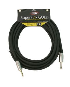 OSP SuperFlex GOLD 25' ft Premium Speaker Cable, 1/4" -1/4", Neutrik Connectors