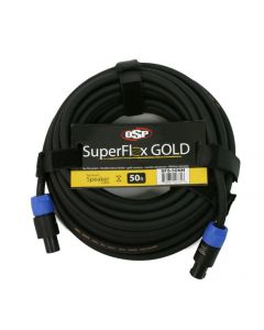 OSP SuperFlex GOLD 50' ft Premium Speaker Cable with Neutrik Speakon Connectors