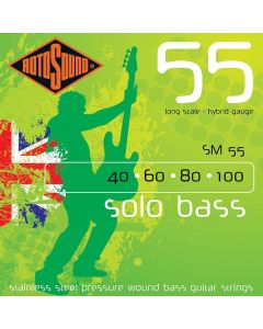 Rotosound SM55 Long-Scale Pressure Wound 4-String Bass Strings, 40-100