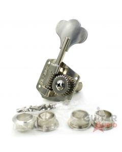 Hipshot 4-In-line HB3 Clover Key Bass Tuners, Nickel, Set of 4 (20310N)