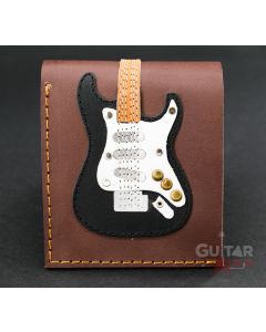 AXE HEAVEN Genuine Leather Black Strat Electric Guitar Wallet Gift