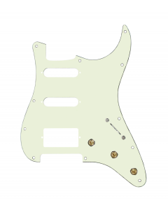 920D Custom HSS Pre-Wired Pickguard for Strat With A Mint Green Pickguard and S7W-HSS-PP Wiring Harness