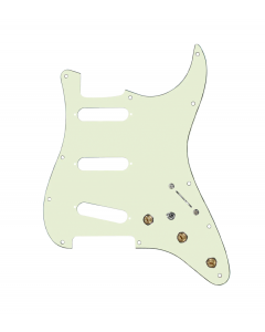 920D Custom SSS Pre-Wired Pickguard for Strat With A Mint Green Pickguard and S7W-MT Wiring Harness