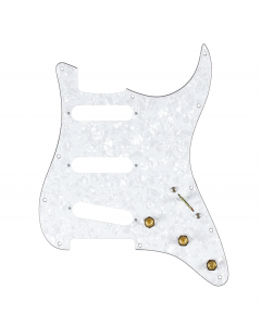 920D Custom SSS Pre-Wired Pickguard for Strat With A White Pearl Pickguard and S5W Wiring Harness