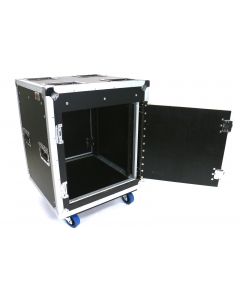 OSP TR12U-20-SR-PD Tour Ready 12-Space 20" Deep Shock Rack Case w/ Pocket Doors