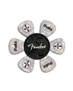 Thalia X Fender Pick Puck, Guitar Pick Holder, Black Pearl/Spaghetti Logo