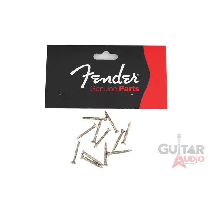 Genuine Fender Tele/Telecaster/Bass Guitar Bridge NICKEL Mounting Screws 12 Pack