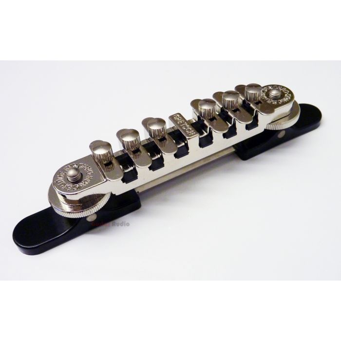 Genuine Gretsch SynchroSonic Adjustable Roller Guitar Bridge with Base - NICKEL