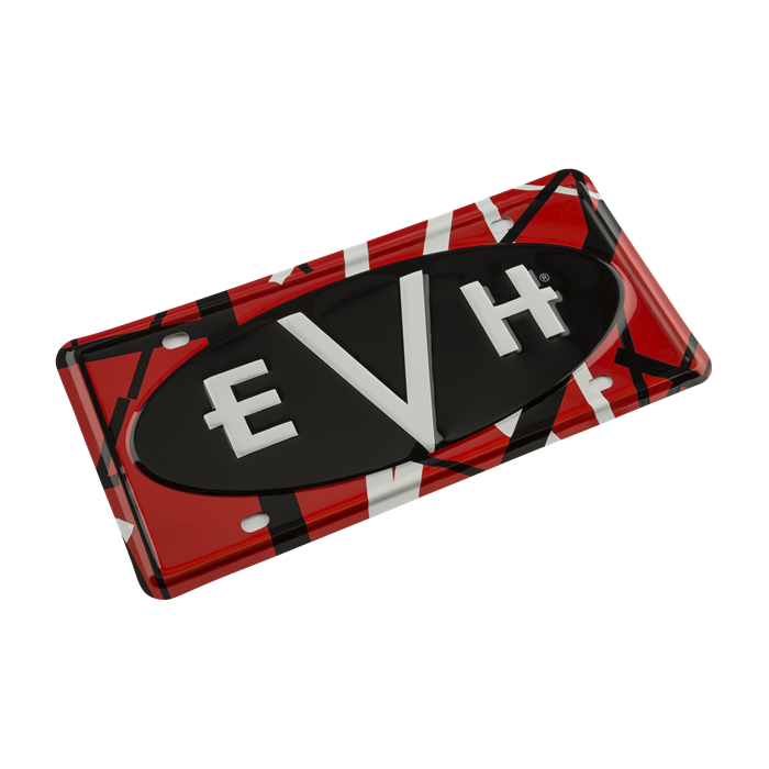 Genuine EVH Eddie Van Halen Logo License Plate 11.5" x 5.5", Red/Black/White