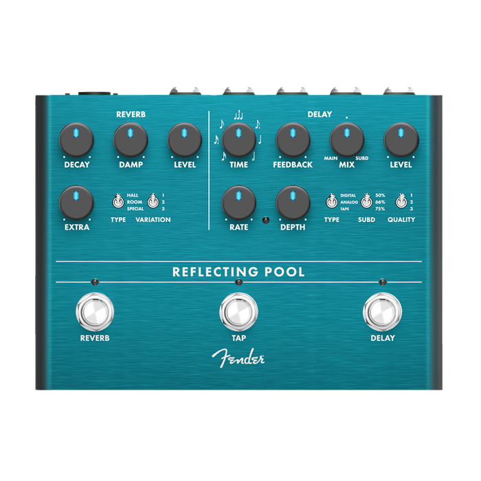 Fender Reflecting Pool Delay/Reverb Analog Guitar Effects Stomp Box Pedal