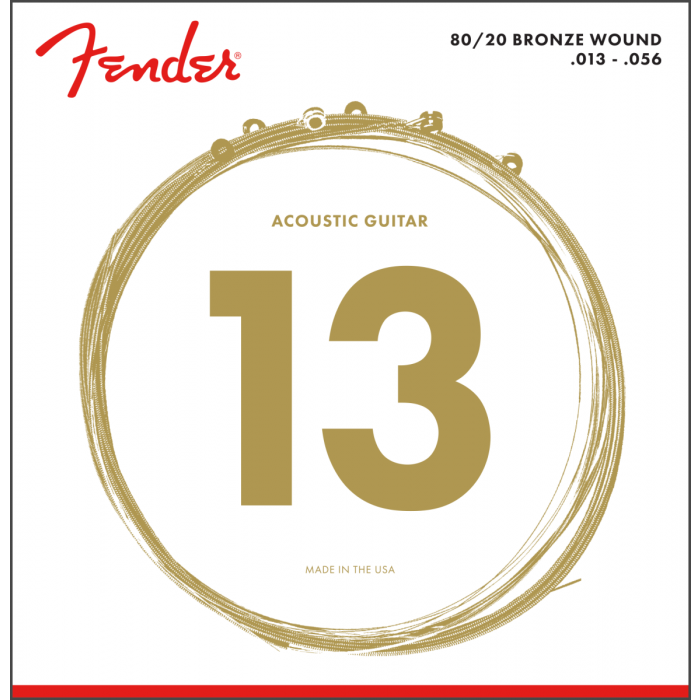 Fender 70M 80/20 Bronze Acoustic Guitar Strings Set - MEDIUM 13-56