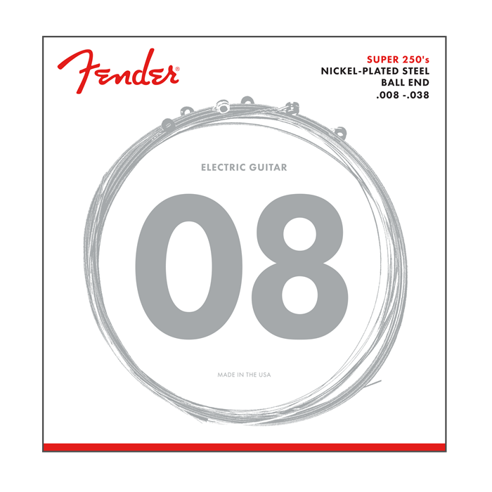 Fender Super 250XS Nickel-Plated Steel Electric Guitar Strings EXTRA SUPER LIGHT