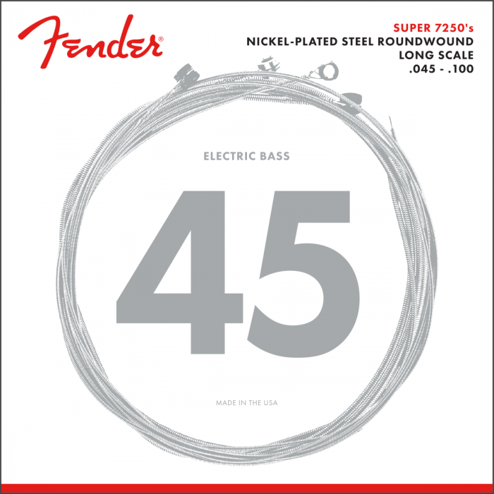 Fender 7250ML NPS Roundwound Bass Strings, Long-Scale MEDIUM LIGHT 45-100