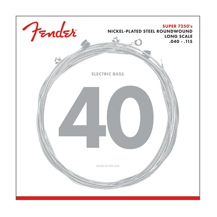Fender 72505L NPS Roundwound Bass Strings, Long-Scale 5-STRING LIGHT 40-115