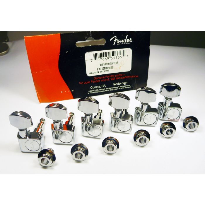 Genuine Fender American Standard Chrome Peg Keys Tuners / Tuning Machines 