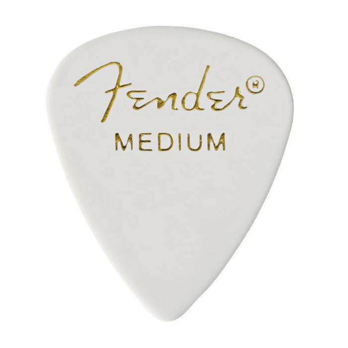 Fender 351 Classic Celluloid Guitar Picks - WHITE - MEDIUM - 144-Pack (1 Gross)