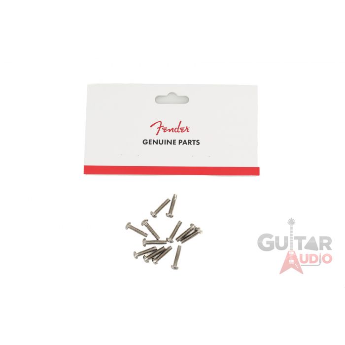 Genuine Fender CHROME Guitar Pickup/Switch Mounting Screws - Package of 12