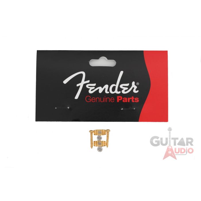 Genuine Fender Original Stratocaster Strat Guitar String Guides - Gold w/ Screws