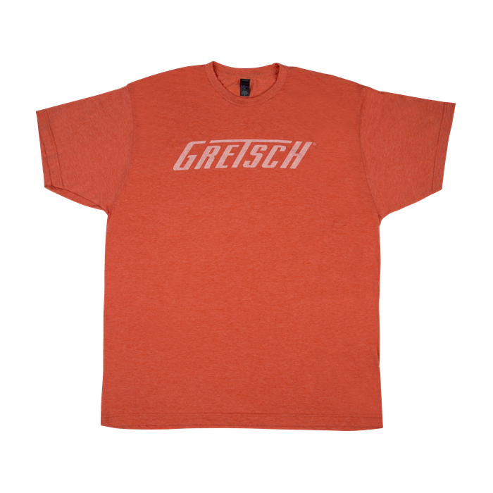 Gretsch Guitars Logo Men's T-Shirt Gift, Heather Orange, S (SMALL)