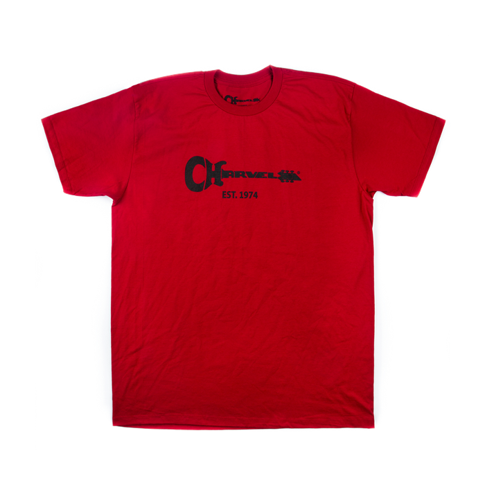 Charvel Guitar Logo Men's T-Shirt Gift, Red, S (SMALL)