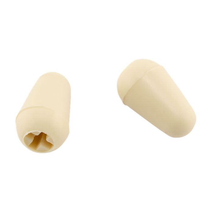 Genuine Fender Road Worn/Relic Aged Stratocaster Switch Tips, Aged White  (2)