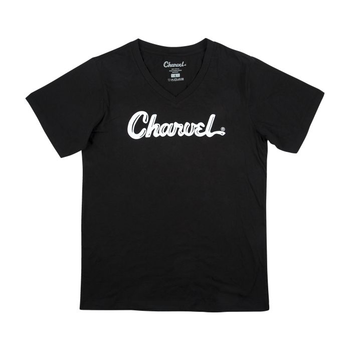 Charvel Guitars Toothpaste Logo, Ladies Fit Tee T-Shirt, Black, EXTRA LARGE (XL)