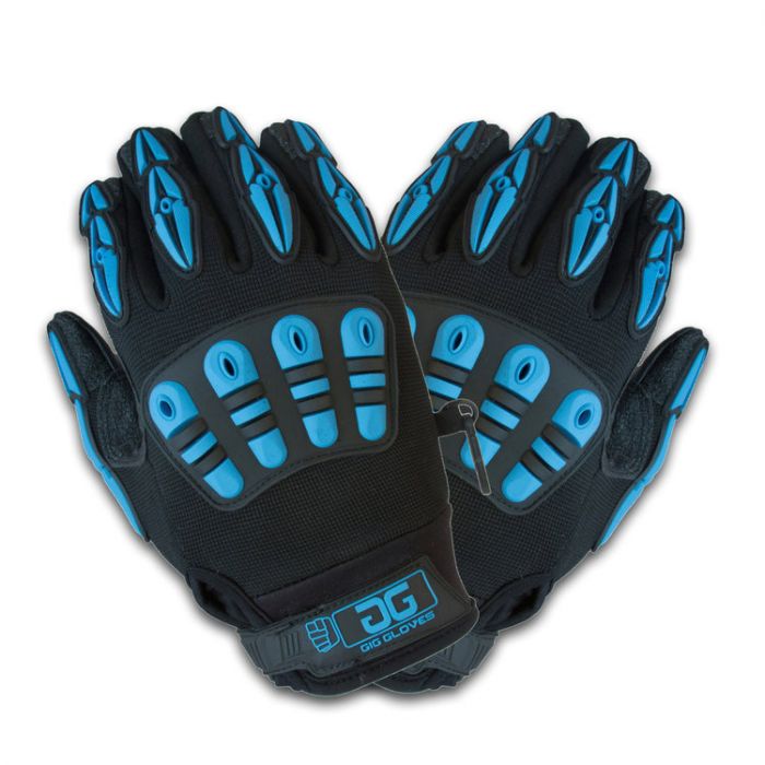 Gig Gear Thermo Gloves, Blue, Touchscreen Work/Stage Gloves, XS