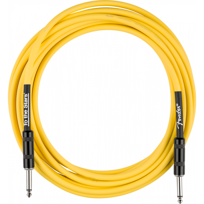 Genuine Fender Tom DeLonge 10' To The Stars Instrument/Guitar Cable, Yellow